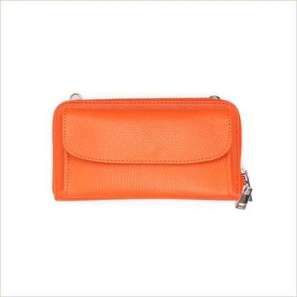 Geldbörse mit Handyfach CrossBody - Orange - Handtaschen