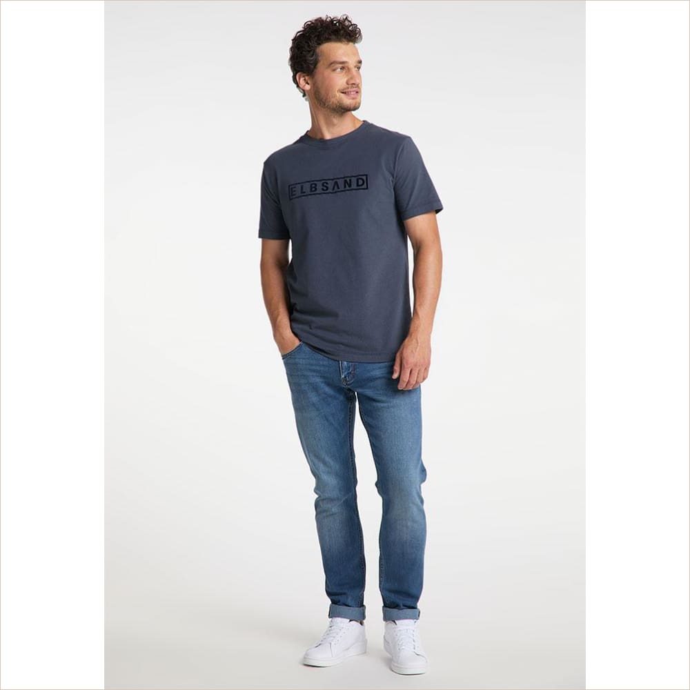 Elbsand MAN Shirt Finn Denim Blue - Bekleidung & Accessoires